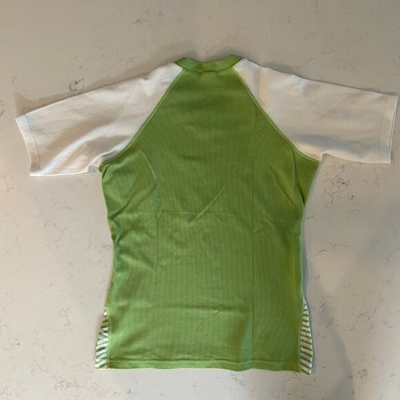 Helly Hansen Dry LIFA Vneck SS Polypropylene Activewear Top Green + White Sz M/L - Picture 2 of 13